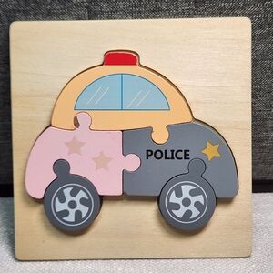 Wooden 3D Puzzle Police Car